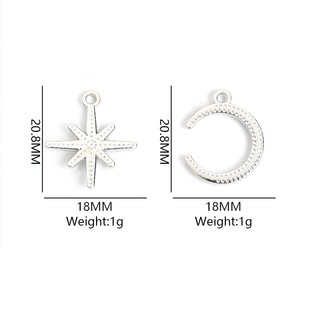 10 Chiếc Quyến Rũ Ngôi Sao Sáng Bóng & Mặt Trăng Với Kim Cương Giả Trang Trí Ngọc Trai - Vòng Cổ Đơn Giản Thời Trang, Vòng Tay, Bông Tai Và Trang Trí Quần Áo Mặt Dây Hợp Kim DIY - Lý Tưởng Cho Quà Tặng Eid, Ramadan