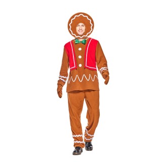 Người Lớn Ngộ nghĩnh Bánh Gừng Người Trang Phục Nam Giáng Sinh Bánh Quy Cosplay Trang Phục Halloween Ông Già Noel Thực Phẩm Linh Vật Trang Phục Tiệc Sân Khấu Xmas Bộ Trang Phục