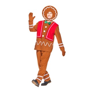 Người Lớn Ngộ nghĩnh Bánh Gừng Người Trang Phục Nam Giáng Sinh Bánh Quy Cosplay Trang Phục Halloween Ông Già Noel Thực Phẩm Linh Vật Trang Phục Tiệc Sân Khấu Xmas Bộ Trang Phục