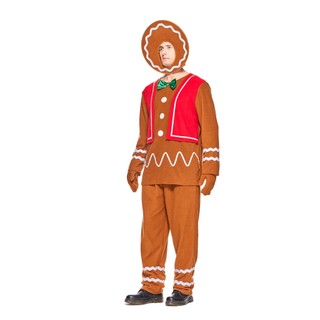 Người Lớn Ngộ nghĩnh Bánh Gừng Người Trang Phục Nam Giáng Sinh Bánh Quy Cosplay Trang Phục Halloween Ông Già Noel Thực Phẩm Linh Vật Trang Phục Tiệc Sân Khấu Xmas Bộ Trang Phục