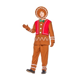 Người Lớn Ngộ nghĩnh Bánh Gừng Người Trang Phục Nam Giáng Sinh Bánh Quy Cosplay Trang Phục Halloween Ông Già Noel Thực Phẩm Linh Vật Trang Phục Tiệc Sân Khấu Xmas Bộ Trang Phục