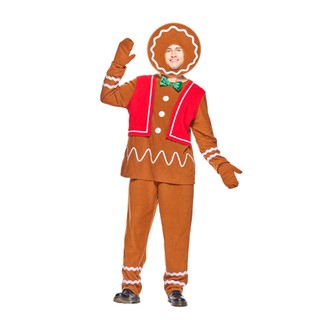 Người Lớn Ngộ nghĩnh Bánh Gừng Người Trang Phục Nam Giáng Sinh Bánh Quy Cosplay Trang Phục Halloween Ông Già Noel Thực Phẩm Linh Vật Trang Phục Tiệc Sân Khấu Xmas Bộ Trang Phục