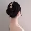 Kẹp tóc hoa gỗ đào màu hồng, phong cách mới thu đông, phụ kiện tóc cao cấp, kẹp tóc hoa đào