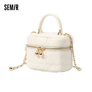 Túi đựng hộp nữ Semir Mùa hè 2024 Túi trang điểm Mini mới Túi xách hương thơm nhỏ đeo chéo ngọt ngào