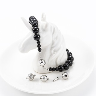 Đánh Bóng Thép Không Gỉ Tròn Pin Khóa Hình Cầu Kẹp Trang Sức Tự Làm Vòng Cổ Vòng Tay Khóa Kết Nối