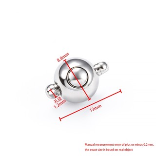 Đánh Bóng Thép Không Gỉ Tròn Pin Khóa Hình Cầu Kẹp Trang Sức Tự Làm Vòng Cổ Vòng Tay Khóa Kết Nối
