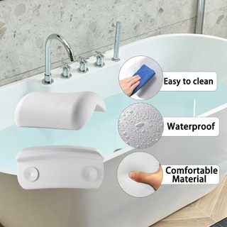 Gối Tựa Đầu Bồn Tắm Có Cốc Hút Chân Không Thấm Nước Không Cần Lắp Đặt spa Co Giãn