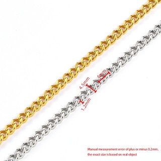 Dây chuyền mài hai mặt bằng thép không gỉ vàng 18K Dây chuyền trang sức đơn giản Phụ kiện vòng cổ tự làm