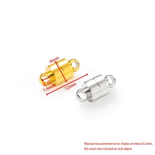 Thép không gỉ Đánh Bóng Hình Trụ Nam Châm Khóa diy Trang Sức Vòng Cổ Nam Châm Kết Nối Khóa