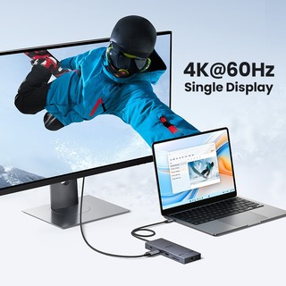 UGREEN Đế cắm USB C 10 trong 1 màn hình kép 4K, Hub USB C với 2 HDMI, cổng USB A&C 3.2, sạc PD 100W