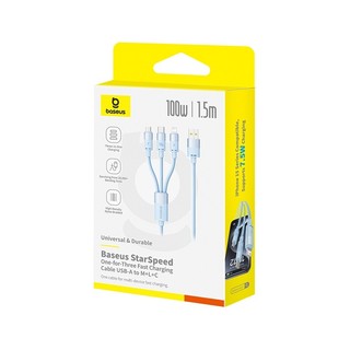 Cáp sạc nhanh ba trong một Baseus StarSpeed USB sang M + L + C