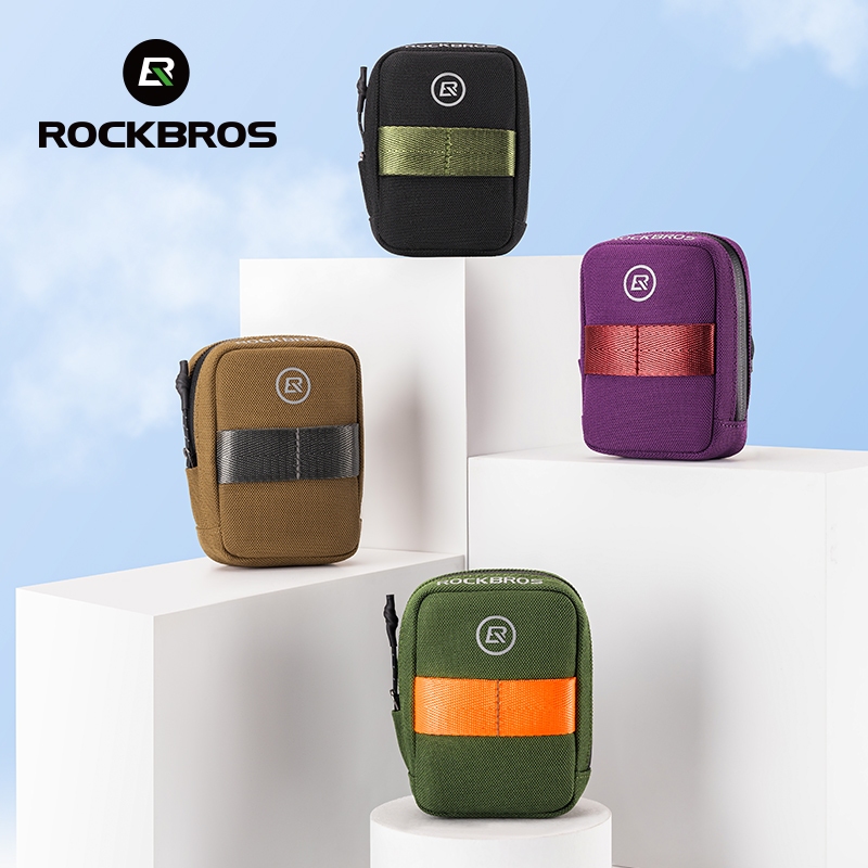 ROCKBROS Túi Đuôi Xe Đạp Di Động Nhỏ Gọn Lưu Trữ Tiện Lợi Nhiều Màu Sắc Phong Cách Yên Túi Dây Kéo Lụa MTB Xe Đạp Đường Bộ Thiết Bị Đi Xe Đạp