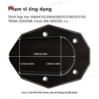 Seametal Phụ kiện chân đế mở rộng chân xe máy xe đạp thông dụng bằng hợp kim nhôm Gióng xoay sửa đổi cho xe máy