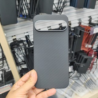Ốp Điện Thoại Sợi Carbon Aramid Từ Tính Cho Google Pixel 9 Pro XL 9 Pro Vòng Ống Kính Kim Loại Siêu Mỏng Vỏ Sạc Không Dây