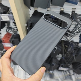 Ốp Điện Thoại Sợi Carbon Aramid Từ Tính Cho Google Pixel 9 Pro XL 9 Pro Vòng Ống Kính Kim Loại Siêu Mỏng Vỏ Sạc Không Dây