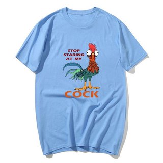 Dừng Nhìn chằm chằm Tại My Cock Tee Áo Sơ Mi Gà Ngộ nghĩnh Meme Đồ Họa Áo Nam Nữ Vintage Thời Trang Hài Hước Áo Cotton Quá Khổ