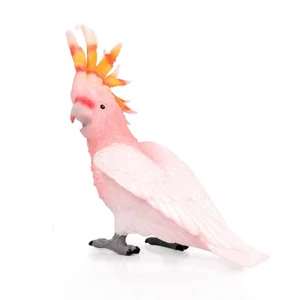 Trẻ em rắn mô phỏng động vật thế giới chim mô hình cockatoo trang trí đồ chơi mô hình