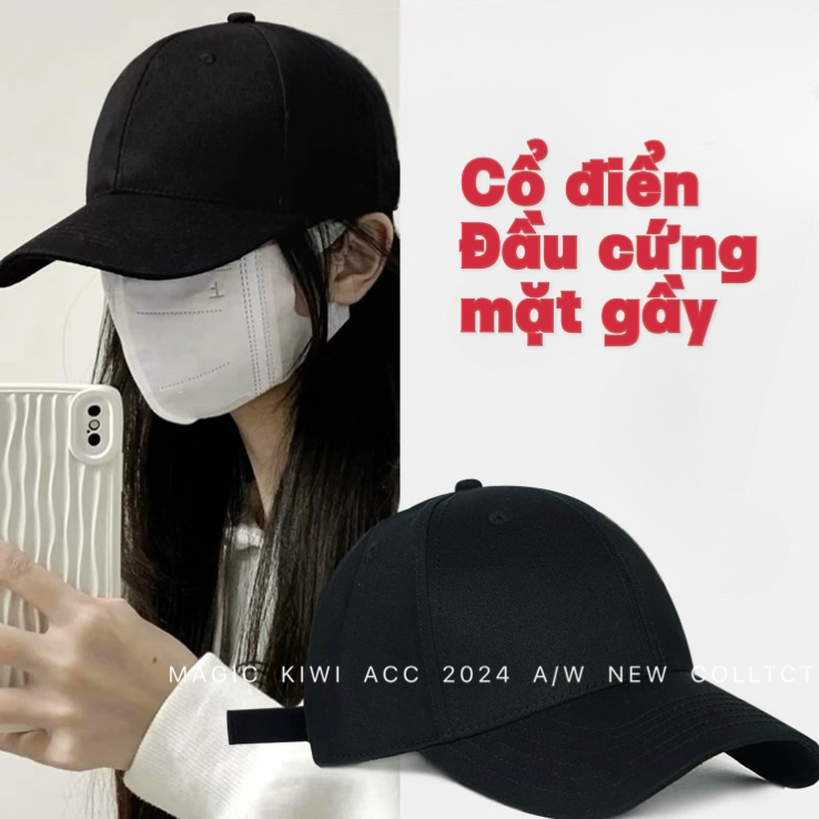 Ảnh MAGIC KIWI/Unisex Cotton Mũ Bóng Chày Nữ Và Nam Mũ Thường Ngày Màu Trơn Cứng Top Mũ 17 Màu 1