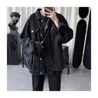 Áo khoác denim nam EERSHENSHI thiết kế cảm giác phong cách Hàn Quốc đơn giản đơn giản quần áo bảo hộ lao động top tối