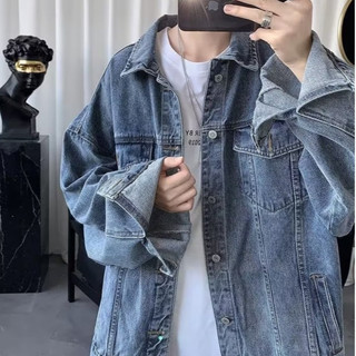 Áo khoác denim nam EERSHENSHI thiết kế cảm giác phong cách Hàn Quốc đơn giản đơn giản quần áo bảo hộ lao động top tối