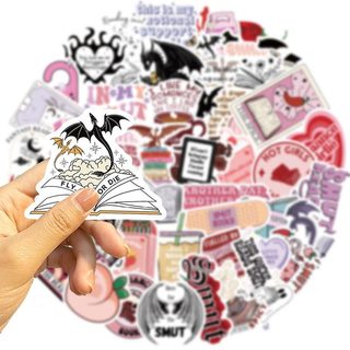 52 Chiếc Bookish Smutty Sách Đọc Sách Dán Trang Trí Sổ Tay Hành Lý Chống Thấm Nước Miếng Dán Đồ Chơi