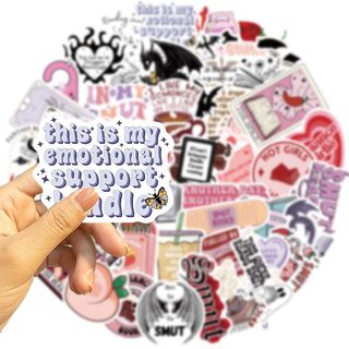 52 Chiếc Bookish Smutty Sách Đọc Sách Dán Trang Trí Sổ Tay Hành Lý Chống Thấm Nước Miếng Dán Đồ Chơi