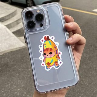 Bộ 50 Hoạt Hình Dễ Thương Chuối Mèo Meme Dán Ngộ nghĩnh Graffiti Đề Can Cho Laptop Chống Thấm Nước Miếng Dán