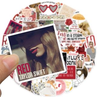 Bộ 50 Taylor Swift Album Đỏ Và Sợ Hãi Miếng Dán DIY Nhật Ký Hành Lý Sổ Lưu Niệm Điện Thoại Miếng Dán Đồ Chơi