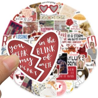 Bộ 50 Taylor Swift Album Đỏ Và Sợ Hãi Miếng Dán DIY Nhật Ký Hành Lý Sổ Lưu Niệm Điện Thoại Miếng Dán Đồ Chơi