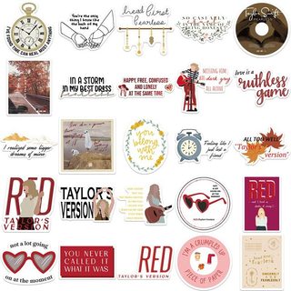 Bộ 50 Taylor Swift Album Đỏ Và Sợ Hãi Miếng Dán DIY Nhật Ký Hành Lý Sổ Lưu Niệm Điện Thoại Miếng Dán Đồ Chơi