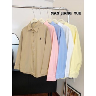 Áo sơ mi dài tay Cotton phong cách Hàn Quốc dành cho nữ Áo sơ mi dài tay mới Hàng có sẵn