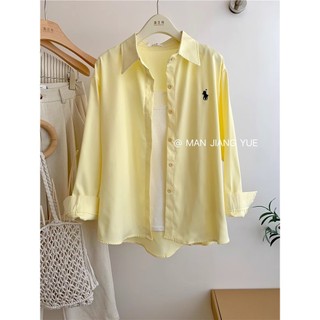 Áo sơ mi dài tay Cotton phong cách Hàn Quốc dành cho nữ Áo sơ mi dài tay mới Hàng có sẵn