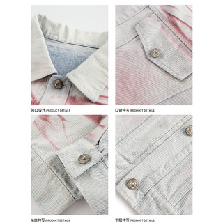 Áo khoác denim nam ESEA, áo khoác phong cách hip-hop dáng rộng cổ điển kiểu dáng cổ điển kiểu Mỹ