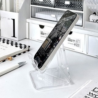 Giá Đỡ Điện Thoại Bằng Acrylic Trong Suốt Để Bàn Tiện Dụng Transparent acrylic phone holder【Chiosala12】