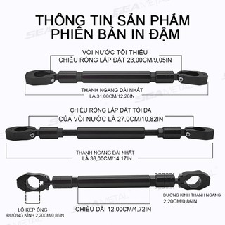 SEAMETAL Thanh Ngang Tay Lái Đa Năng Bằng Hợp Kim Nhôm Biến Đổi Cho Xe Máy, Xe Tay Ga Có Thể Điều Chỉnh Thanh Cân Bằng