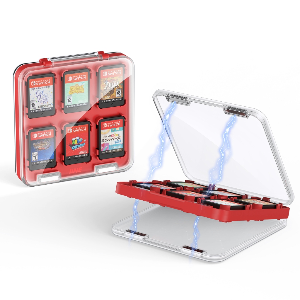 Line SWITCH Game CARD CASE / Lưu trữ 12 thẻ trò chơi & Đóng từ tính ...