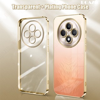 Dành Cho OPPO Reno 12F 5G / Reno 12F 4G Ốp Điện Thoại Sang Trọng Mạ Cạnh Trong Suốt Vỏ Silicon Mềm Chống Sốc Trong Suốt SSY01