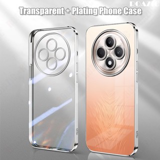 Dành Cho OPPO Reno 12F 5G / Reno 12F 4G Ốp Điện Thoại Sang Trọng Mạ Cạnh Trong Suốt Vỏ Silicon Mềm Chống Sốc Trong Suốt SSY01