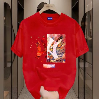 ✨Hàng có sẵn✨WASSUP Outlet Mall-Áo thun nam mới! 100% cotton, thời trang, Unisex