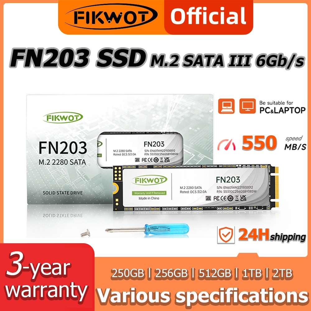 内蔵型SSD FIKWOT 2TB FN203 M.2 2280 SATA SSD Fikwot FN203 M.2 SATA
