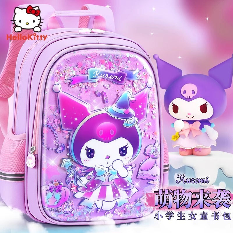 🏆 Sanrio Official Balo Học Sinh [Kuromi] - Chống Thấm Nước - Kho Hà Nội Freeship - Giảm 30%