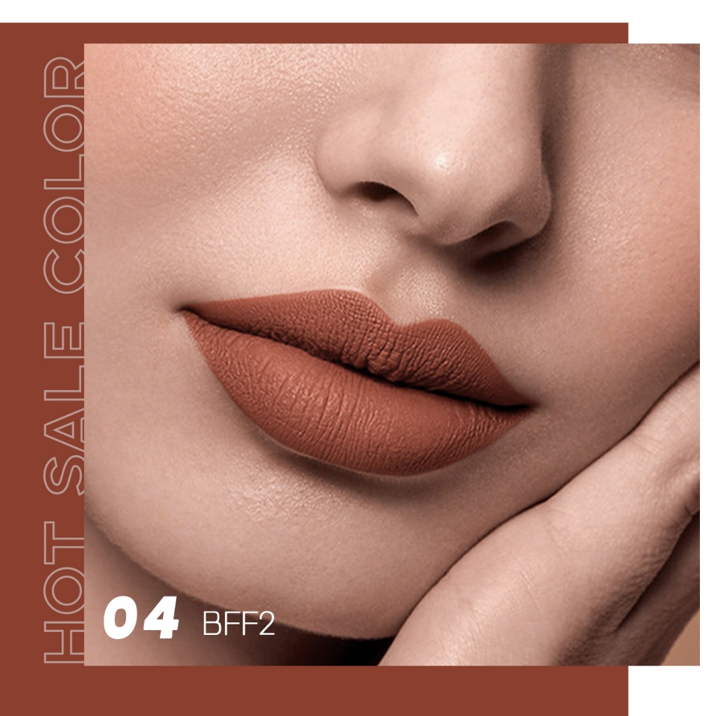 Ảnh Pudaier Matte son Matte High Pigmentation Nhẹ Chống Thấm Nước Lâu Dài 12 Màu Son Môi Chất Lỏng Trang Điểm Môi 2