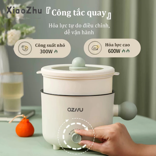 nồi cơm điện mini xiaozhubangchu Tay cầm bóng nồi điện ký túc xá nhỏ đa chức năng nồi chiên lẩu chống dính nồi sưởi điện Nồi cơm điện nồi chiên không dầu nồi lẩu điện mini