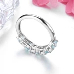 Lohaspie Trang Sức Chính Hãng 1.2 Carats Nhẫn Bạc 925 Bán Ban Đầu Tự Nhiên Aquamarine Rhodolite Garnet Nhẫn Đá Quý Cho Nữ Nhẫn Bạc 925 Có Đá Trang Sức Bạc 925 — ảnh 3