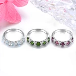 Lohaspie Trang Sức Chính Hãng 1.2 Carats Nhẫn Bạc 925 Bán Ban Đầu Tự Nhiên Aquamarine Rhodolite Garnet Nhẫn Đá Quý Cho Nữ Nhẫn Bạc 925 Có Đá Trang Sức Bạc 925 — ảnh 4