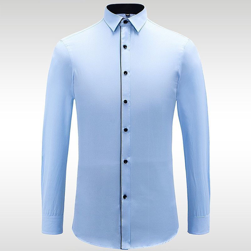 Mới Nam Công Sở Áo Sơ Mi Cotton Trang Trọng Áo Sơ Mi Bỏ Túi Văn Phòng Làm Việc Dài Tay Áo Sơ Mi Thường Ngày