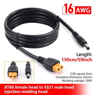 Ảnh 2 – 16awg XT60 Nữ Đến Nam DC5521 Cắm Kết Nối Cáp Sạc Điện Adapter Dây Nối Dài Cho Trạm Điện Năng Lượng Mặt Trời Bảng Điều Khiển Năng Lượng Mặt Trời