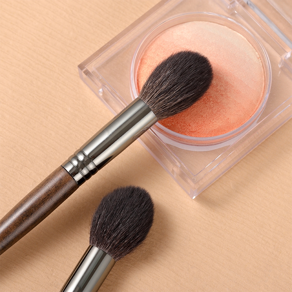 Ảnh 【OVW】 Face Highlight Goat Hair Brush Fluffy thon Highlighter Buffing Makeup Brush Goat Hair XQ05 4
