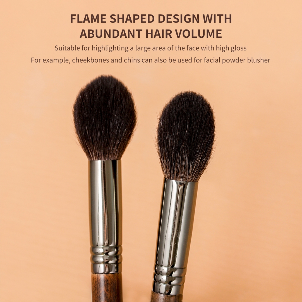 Ảnh 【OVW】 Face Highlight Goat Hair Brush Fluffy thon Highlighter Buffing Makeup Brush Goat Hair XQ05 3