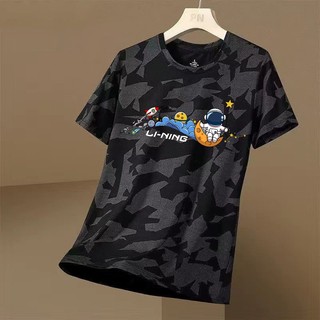 Li Ning Mùa Hè Mới Quần Áo Cầu Lông Người Lớn Và Trẻ Em Nhanh Khô Quần Áo Nam Nữ Thể Dục Ngoài Trời Chạy Bộ Huấn Luyện Thể Thao
